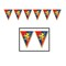 Party Central Club Pack of 12 Blue and Yellow Medieval Pennant Hanging Banner Party Decors 12'